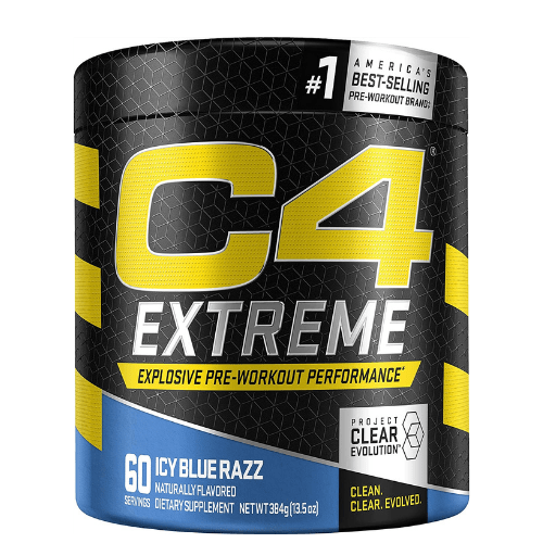 Cellucor, C4 Extreme Pre Workout Powder Icy Blue Razz, 60 Servings