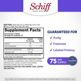 Schiff Glucosamine 2000mg supplement facts