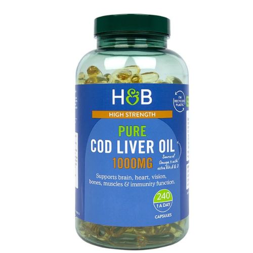 Holland & Barrett Pure Cod Liver Oil 1,000mg (240 Capsules)