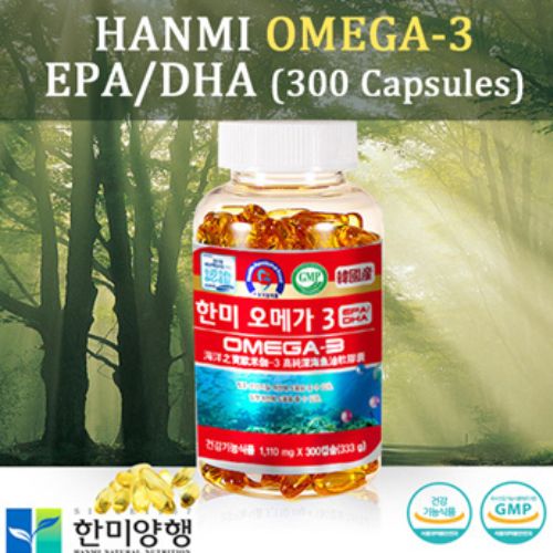 HANMI OMEGA-3 EPA/DHA 300 Capsules (Made in Korea)