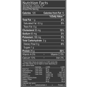 MusclePharm Whey protein 5lbs nutrition facts