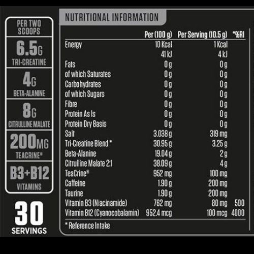 applied nutrition ABE Pre workout nutrition facts