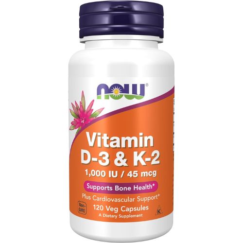 NOW Foods, Vitamin D-3 & K-2 (120 Capsules)