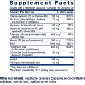 Life Extension B-Complex Capsules Supplement facts