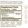 Solgar Melatonin 10 mg Tablet supplement facts