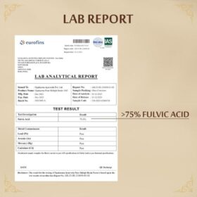 Upakarma Shilajit Resin lab test report