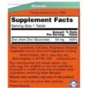 NOW Foods Zinc 50 mg Tablets Supplement Facts