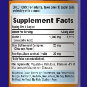 Puritan's Pride Vitamin C 1000 mg Tablets Supplement Facts
