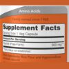 NOW Foods Taurine 500 mg Supplement Facts