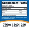 Nutricost Betaine HCl + Pepsin 790mg Supplement Facts