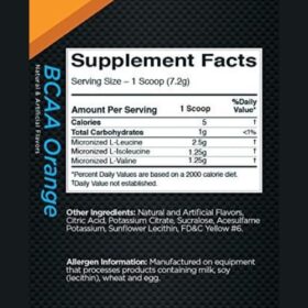 Rule 1 BCAA supplement facts