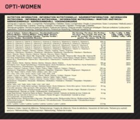 Opti-Women Multivitamin Supplement facts