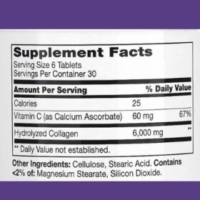 21St Century Super Collagen Plus Vitamin C Tablets Supplement facts