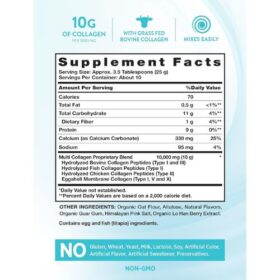 Nature'S Truth Collagen Creamer Powder supplement facts