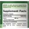 Puritans Pride Turmeric 400 mg Capsules supplement facts