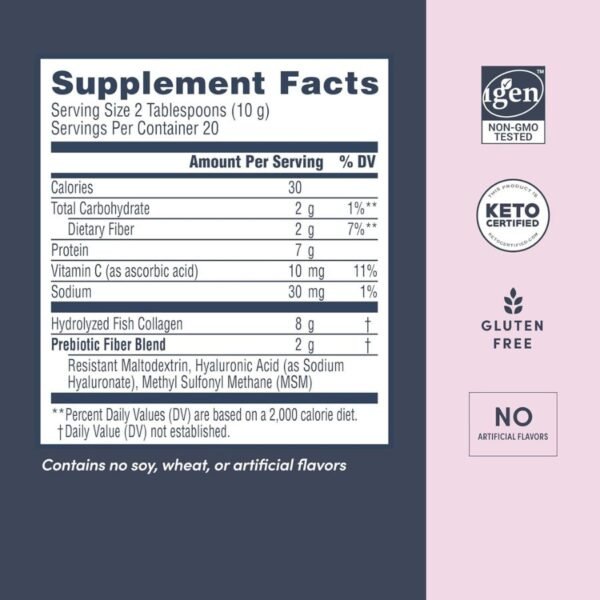 Neocell Marine Collagen Powder Supplement facts
