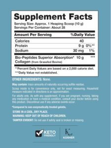 
NeoCell Collagen Bio-Peptides Powder nutrition facts