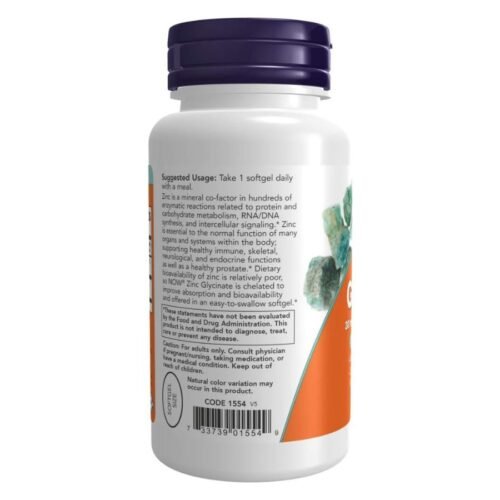 Now Supplements, Zinc Glycinate with 250 mg (120 Softgels) price in Dhaka