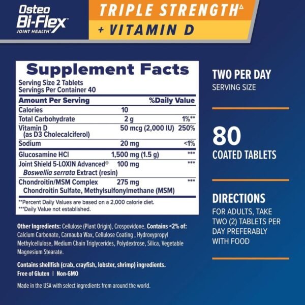 Osteo Bi-Flex Triple Strength with Vitamin D (80 Tablets) price in Bangladesh Osteo Bi-Flex Triple Strength with Vitamin D (80 Tablets) price in Bangladesh
