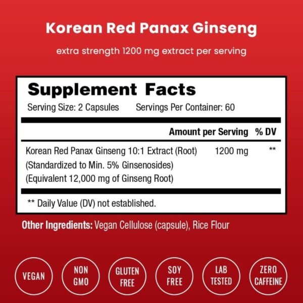 NutraChamps Korean Red Panax Ginseng(120 Capsules) NutraChamps Korean Red Panax Ginseng(120 Capsules)